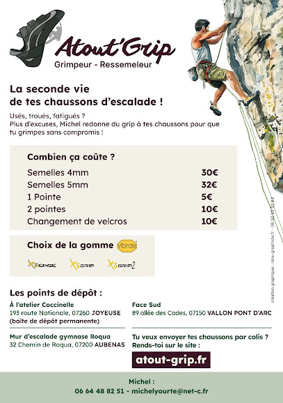 Ressemelage De Chaussons D'escalade - Atout Grip, Cordonnier à Joyeuse